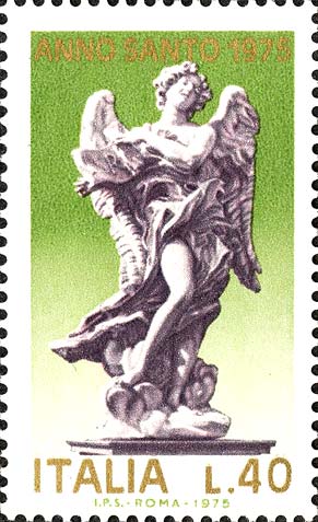 Anno santo - Statua di angelo del ponte sant´Angelo, a Roma
