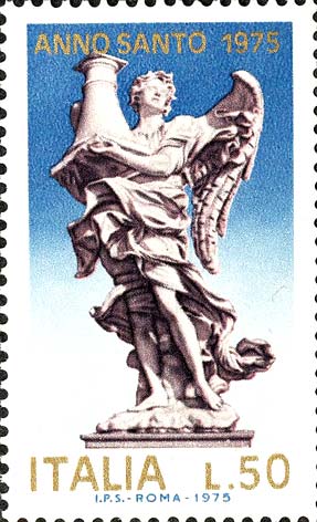 Anno santo - Statua di angelo del ponte sant´Angelo, a Roma