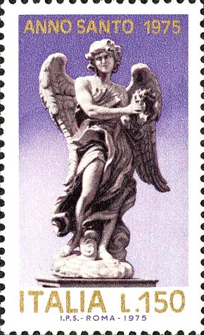 Anno santo - Statua di angelo del ponte sant´Angelo, a Roma