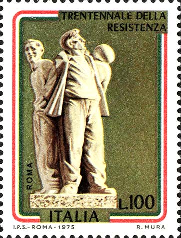 30° anniversario della resistenza - Monumento ai martiri delle fosse ardeatine