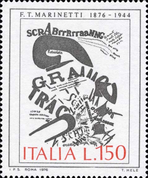 La lettera dell´artigliere al fronte, opera di F.T. Marinetti