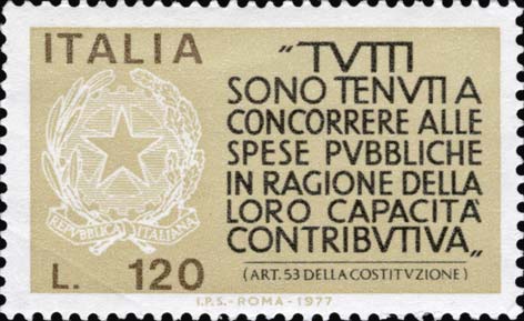Propaganda per la fedeltà contributiva - Articolo 53 della costituzione italiana