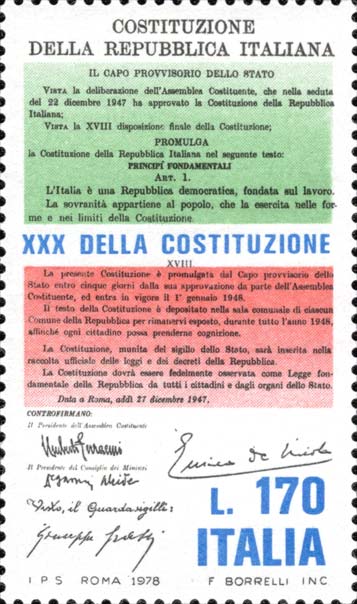 30° anniversario della costituzione della repubblica