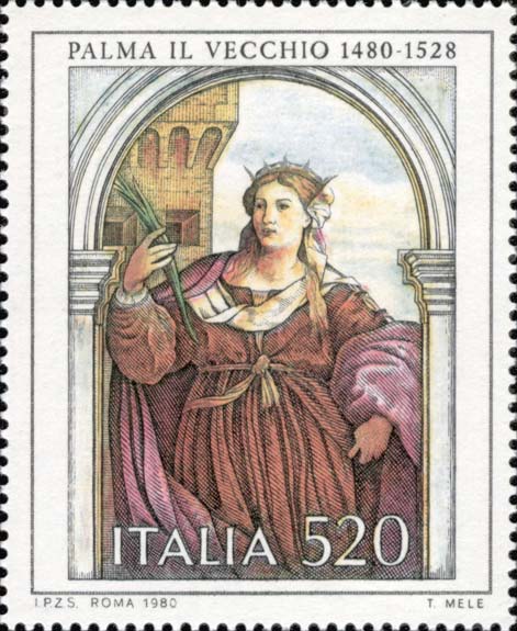 Santa Barbara, dipinto di Palma il Vecchio