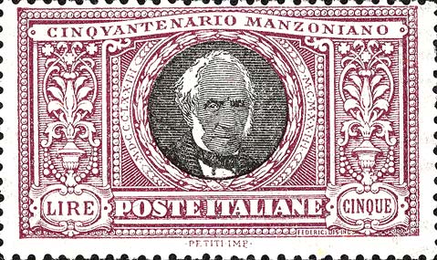 50° anniversario della morte di Alessandro Manzoni - Ritratto di Alessandro Manzoni