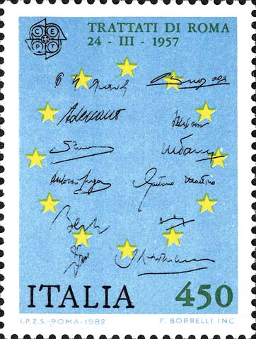 Europa - Firme dei trattati di Roma