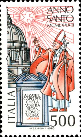 Anno santo - Papa e basilica di san Pietro