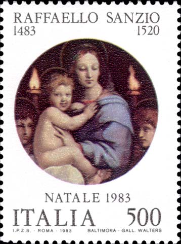 Natale - Madonna dei candelabri, dipinto di Raffaello Sanzio