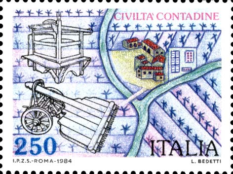 Civiltà contadine - Stufa, battitore e paesaggio agricolo