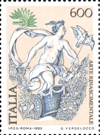 Esposizione internazionale di filatelia, a Roma - arte rinascimentale