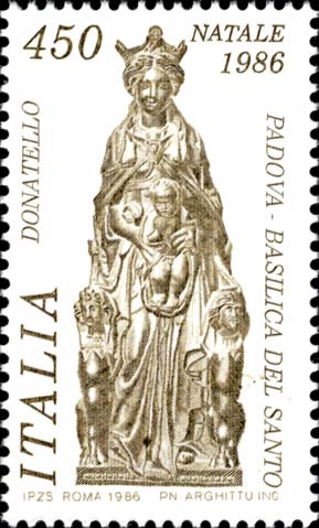 Natale - Madonna col bambino, opera di Donatello
