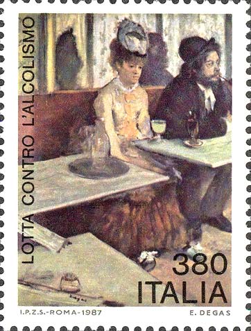 L´alcolismo - Absinthe, dipinto di Degas