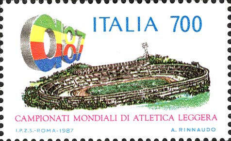 Campionati mondiali di atletica leggera ed esposizione internazionale di filatelia olimpica, a Roma