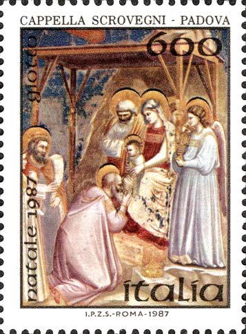 Natale - Adorazione dei magi, dipinto di Giotto
