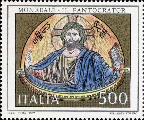 Cristo pantocrator benedicente, nel duomo di Monreale
