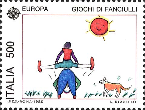 Europa - Bambini che giocano alla cavallina