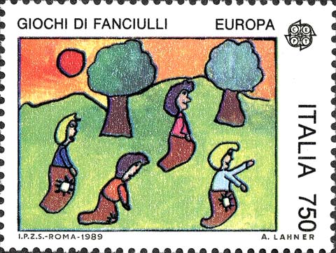 Europa - Bambini alla corsa coi sacchi