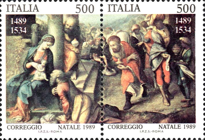 Natale - Adorazione dei magi, dipinto del Correggio