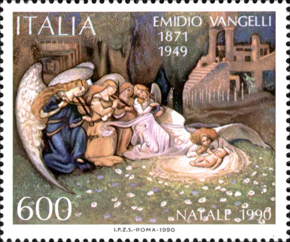 Natale - La vita nuova, dipinto di Emidio Vangelli