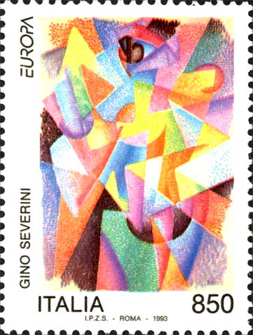 Europa - Dinamismo delle forme colorate, dipinto di Severini