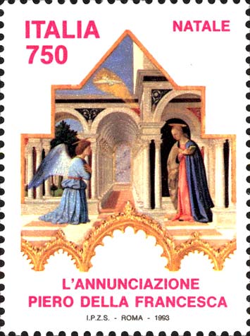 Natale - Annunciazione, dipinto di Piero della Francesca