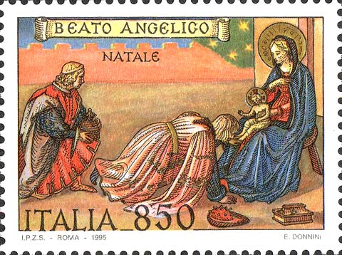 Natale - Adorazione dei magi, dipinto di Beato Angelico