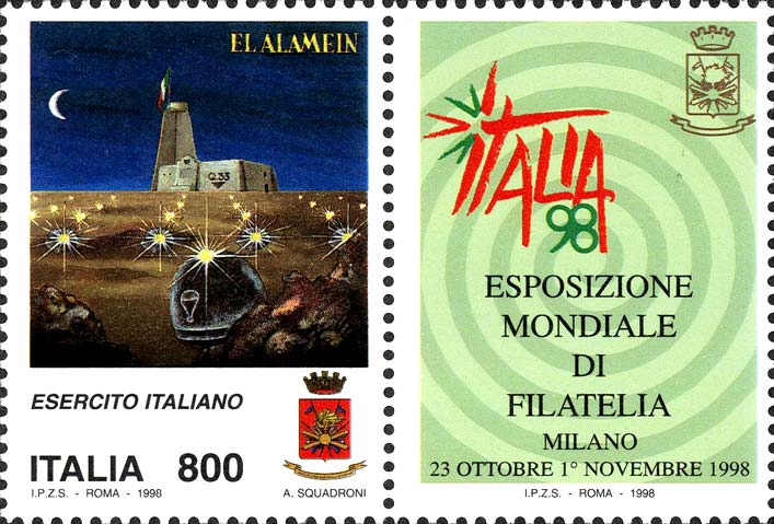 Esposizione mondiale di filatelia, a Milano - giornata delle forze armate