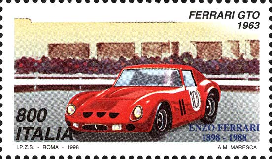Esposizione mondiale di filatelia, a Milano - giornata della Ferrari