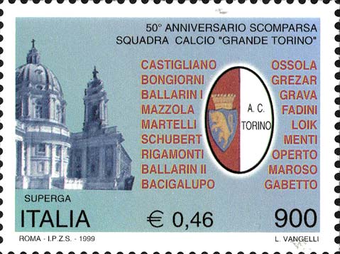 50° anniversario della scomparsa della squadra di calcio del Torino