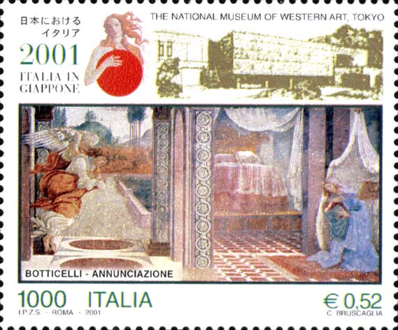 Rassegna culturale, economica e scientifica Italia in Giappone 2001 - Dipinto Annunciazione di Botticelli