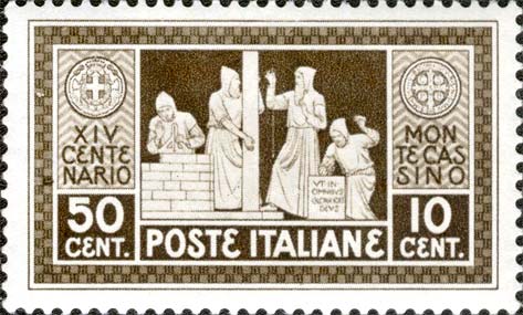 14. Jahrhundertfeier der Abtei Montecassino - Gründung der Abtei Montecassino