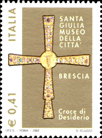Croce di Desiderio, conservata nel museo della città di Brescia