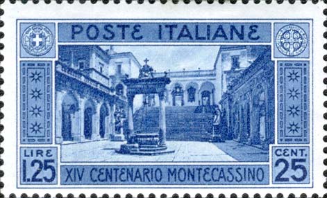 14. Jahrhundertfeier der Abtei Montecassino - Kreuzgang der Abtei Montecassino