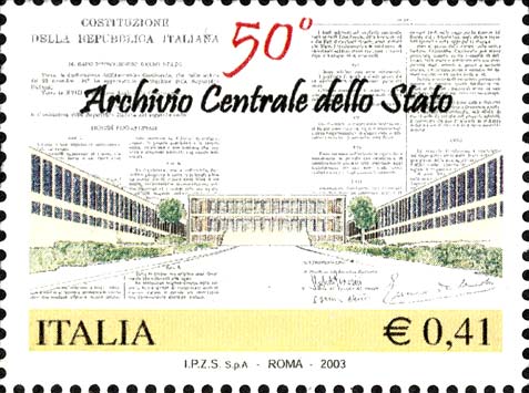 50° anniversario dell´archivio centrale dello stato