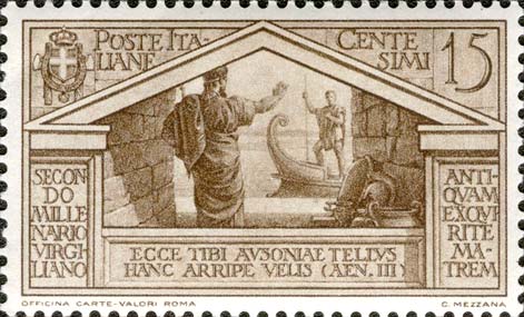 Zweitausend Jahre nach der Geburt Vergils - Helenus begrüßt Aeneas