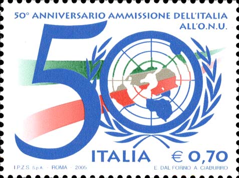 50° anniversario dell´ammissione dell´Italia all´O.N.U.