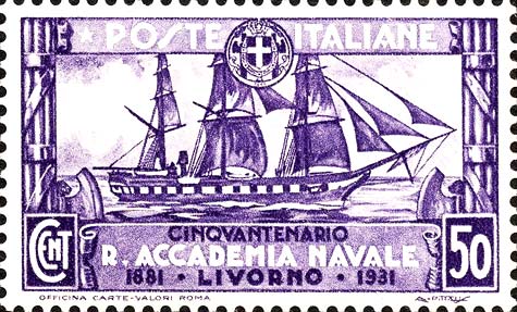 50 - jähriges Jubiläum der Königlichen Marineakademie von Livorno - Schulschiff Amerigo Vespucci