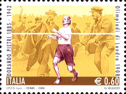 Dorando Pietri alla maratona olimpica di Londra del 1908