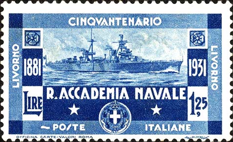 50 - jähriges Jubiläum der Königlichen Marineakademie von Livorno - Cruiser Trento