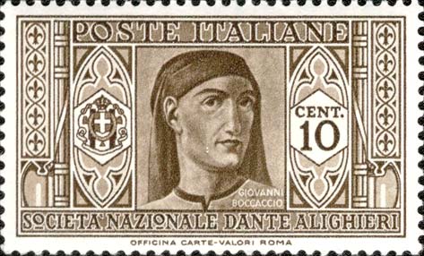 Für die National Dante Alighieri Society - Porträt von Giovanni Boccaccio