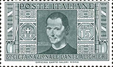 Für die National Dante Alighieri Society - Porträt von Niccolò Machiavelli