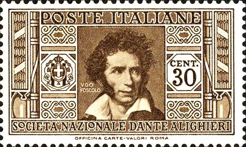 Für die National Dante Alighieri Society - Porträt von Ugo Foscolo