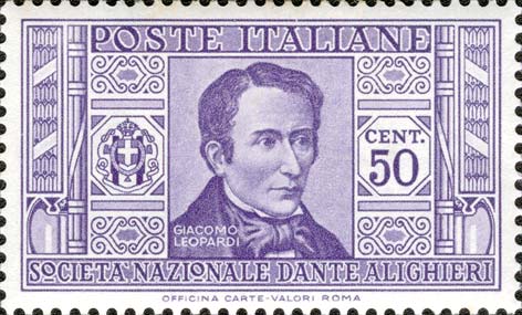 Für die National Dante Alighieri Society - Porträt von Giacomo Leopardi