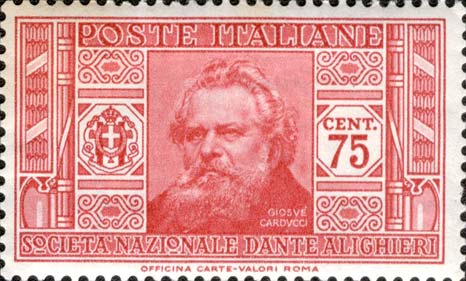 Für die National Dante Alighieri Society - Porträt von Giosuè Carducci