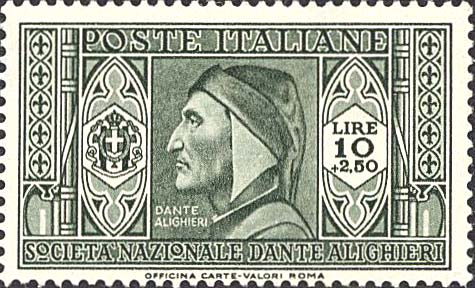 Für die National Dante Alighieri Society - Porträt von Dante Alighieri