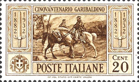 50. Todestag von Giuseppe Garibaldi - Treffen in Teano zwischen Garibaldi und Vittorio Emanuele II