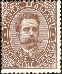 Effigie di Umberto I, prima serie