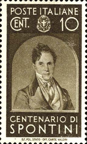 Hundertjahrfeier berühmter Männer - Porträt von Gaspare Spontini