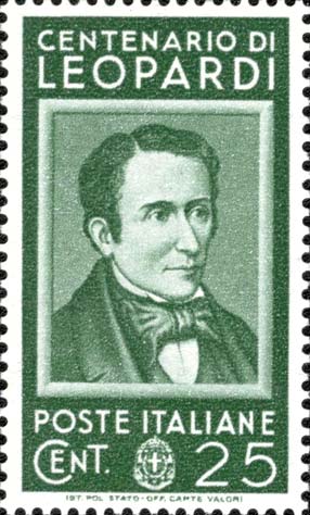 Hundertjahrfeier berühmter Männer - Porträt von Giacomo Leopardi