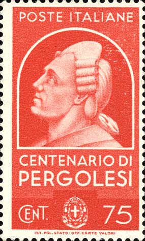 Hundertjahrfeier berühmter Männer - Porträt von Pergolesi